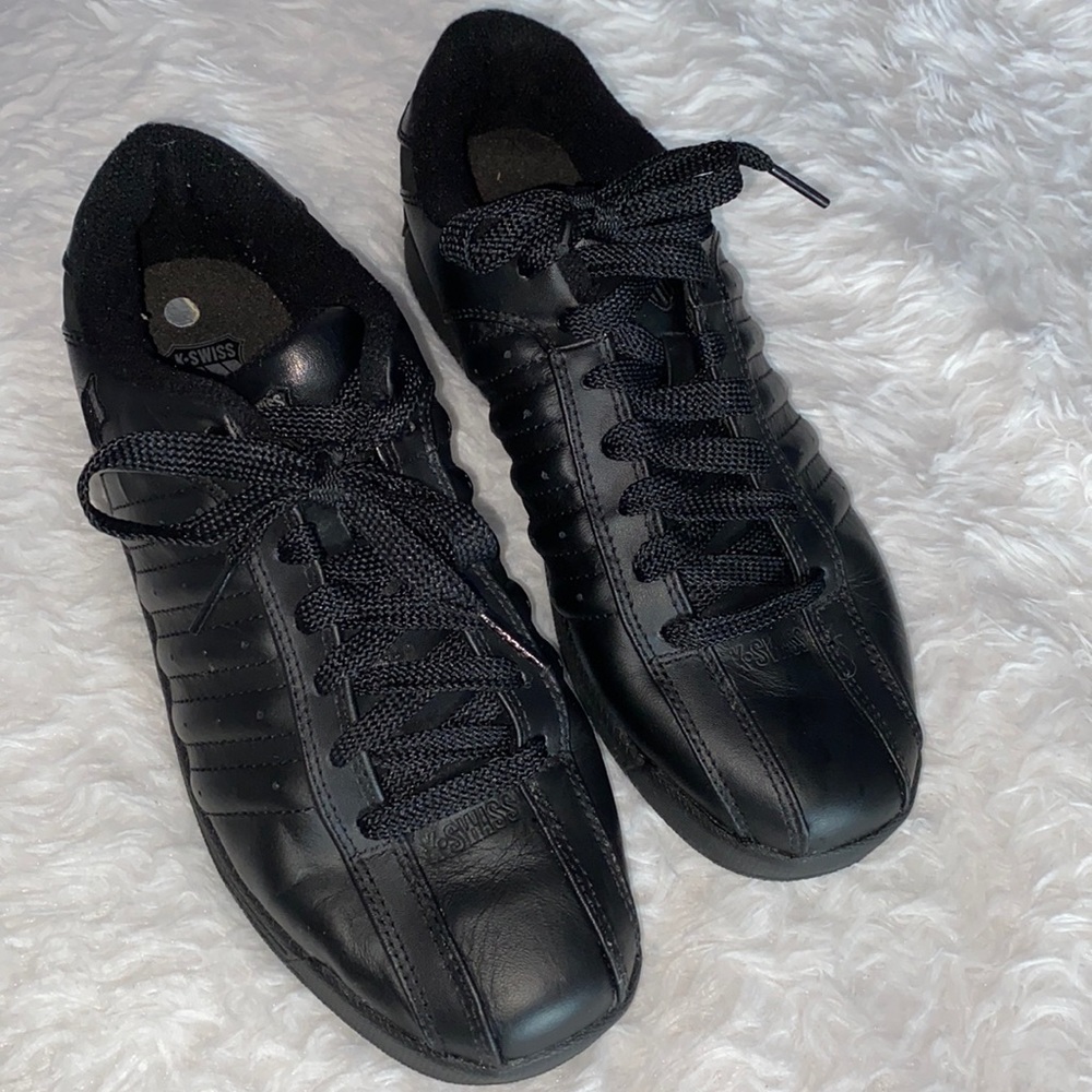 Kswiss Black Leather Shoes
